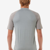 Shock UV Short Sleeve Rash Vest - Herre - Light Grey Marle