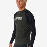 Shock UV Long Sleeve Rash Guard - Herre - Black Marle