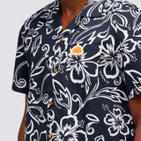 Men's Allov Hibiscus SS Shirt - Herre - Vintage Black
