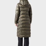 Leah Hooded Down Coat - Women - Olive Grey
