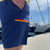 Stretched Quick-Dry Fabric Walkshorts - Herre - Navy