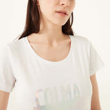 Women's Jacquard Jersey T-shirt | Dame | White