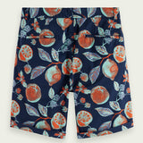 Men's Stuart Printed Chino Shorts - Herre - Navy Fruits Aop