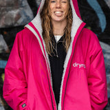 Advance Long Sleeve Surf Poncho - Voksne - Pink/Light Grey