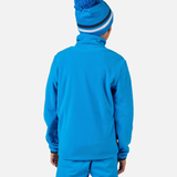 Strawpile Fleece Midlayer m/halfzip - Børn - Blazing Blue