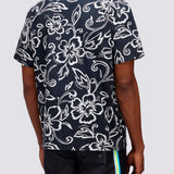 Men's Allov Hibiscus SS Shirt - Herre - Vintage Black