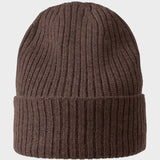 Beanie m. Merino Uld - Unisex - Brown