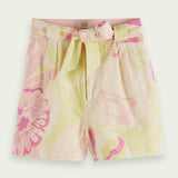 Women's High-Rise Mid-Length Shorts - Dame - Vondelfield Blossom