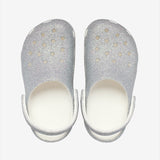 Toddler Classic Iridescent Glitter Clog - White