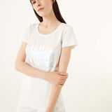 Women's Jacquard Jersey T-shirt | Dame | White