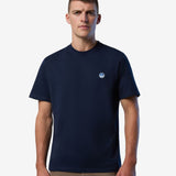 T-shirt with logo patch - Men - Navy Blue
