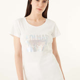 Women's Jacquard Jersey T-shirt | Dame | White