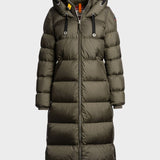 Panda Hooded Down Coat - Women - Olive Grey