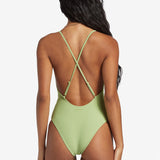 Tanlines Sage High Leg One-Piece Badedragt - Palm Green