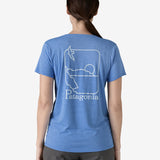Women's Capilene Cool Daily Graphic UV Shirt - Waters - Abundant Blue