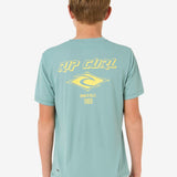 Icons Surflite UPF Short Sleeve Rash Vest - Børn - Blue Lagoon