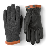 Deerskin Wool Tricot Handske - Herre - Charcoal/Black