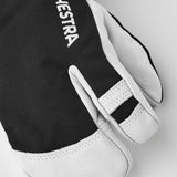 Junior Army Leather Heli 3-finger Skihandske - Børn - Black