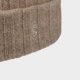 Undyed Cashmere Beanie - Unisex - Pale Brown
