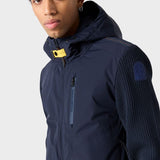 Willard Hooded Tech Knit Jacket - Mens - Blue Navy