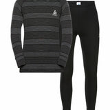Kids Active Warm Base Layer Skiundertøjssæt - Børn - Black/Grey Melange