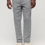 Men's Drawstring Hør Buks - Herre - Dark Navy/Optic