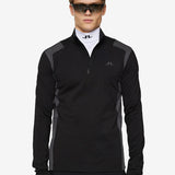 Lukas Quarter Zip Mid-Layer - Black