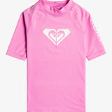 Kids Whole Hearted Short Sleeve UV/Rash Guard - Børn - Cyclamen
