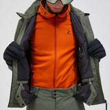 Men's Maroon Insulated 2L Skijakke - Herre - Pine Needle (naturgrøn)
