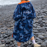 Advance Long Sleeve Surf Poncho - Voksne - Blue Camo/Orange
