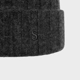 Cashmere Beanie - Unisex - Anthrecite Melange