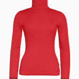 Women's Mira Long Sleeve Striksweater - Dame - Flame (rød)
