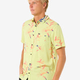Fun Times Short Sleeve Shirt - Herre - Lime Wash