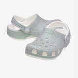 Toddler Classic Iridescent Glitter Clog - White
