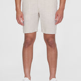 Men's Regular Hør Shorts - Herre - Light Feather Gray