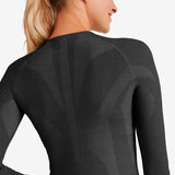 Long-sleeve Wool Tech Skiundertrøje - Dame - Sort