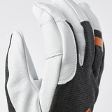 Army Leather Patrol Gauntlet 5-finger Skihandsker - Unisex - Charcoal