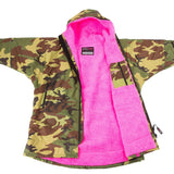 Kid's Advance Long Sleeve Surf Poncho | Børn | Camo/Pink
