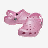 Toddler Classic Glitter Clog - Pink Tweed Glitter
