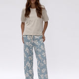 Anisette Flowerprint Sommerbukser - Dame - Sea