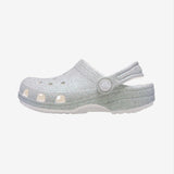 Toddler Classic Iridescent Glitter Clog - White