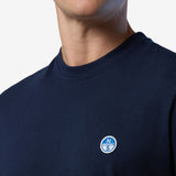 T-shirt with logo patch - Men - Navy Blue