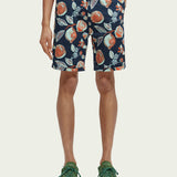 Men's Stuart Printed Chino Shorts - Herre - Navy Fruits Aop