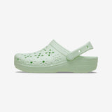 Classic Floral Cut-Out Clog - Unisex - Jade Tint