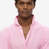 Vacation L/S Linen Shirt - Men - Coastal Pink