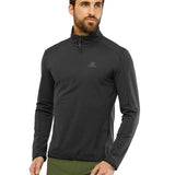OUTRACK HALF ZIP MIDLAYER TIL HERRER | BLACK