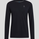 Men's Natural Merinould 200g/m2 Crew Neck Skiundertrøje - Herre - Black