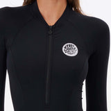 Women's Classic Long Sleeve UV Surf Dragt - Dame - Black