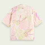 Women's Printed Camp Skjorte - Dame - Vondelfield Blossom