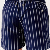 Men's Sid Striped Badeshorts - Herre - Marine